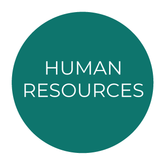 Circle with text human resources