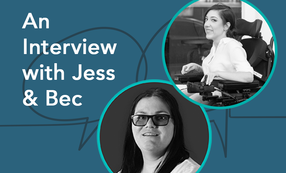 An interview with Jess and Bec with their portraits.